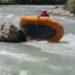 Rafting yarışında botları alabora olan sporcular zor anlar yaşadı