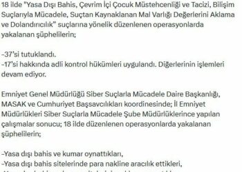 18 ilde 'siber suç' operasyonu; 37 tutuklama