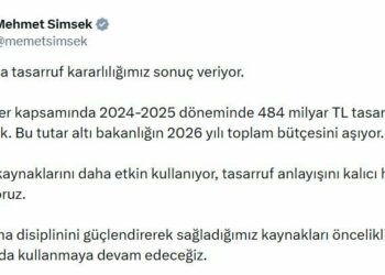 Bakan Şimşek: Kamuda 484 milyar TL tasarruf sağladık