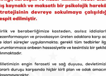 DMM: Dış kaynaklı ve maksatlı bir psikolojik harekat stratejisinin devreye sokulmaya çalışıldığı tespit edilmiştir