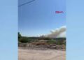 Çanakkale'de tarım arazisi ve merada yangın