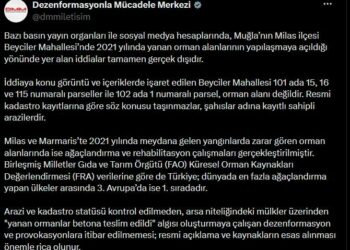 DMM'den yanan ormanların yapılaşmaya açıldığı iddialarına ilişkin açıklama