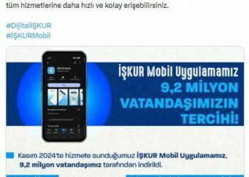 İŞKUR Mobil uygulaması 9,2 milyon kişi tarafından indirildi
