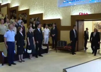 Bakan Güler, üst rütbeye terfi eden personel için düzenlenen törene katıldı