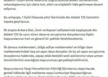 Adliyelerde 'Alo Adalet 135' dönemi