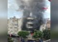 Alanya'da 4 katlı binadaki yangında 3 çocuk dumandan etkilendi