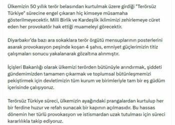 Bakan Çiftçi: 'Terörsüz Türkiye' sürecine engel çıkaran hiç kimseye müsamaha gösterilmeyecek