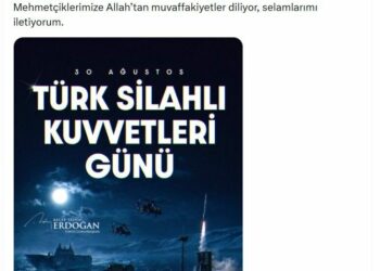 Cumhurbaşkanı Erdoğan, Türk Silahlı Kuvvetleri Günü'nü kutladı