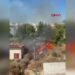 Manavgat’ta trafo patladı, alevler kuru otlara sıçradı! Mahalleli korku yaşadı