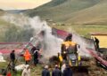 Ardahan'da ahır ve depo yandı, 600 balya saman kül oldu