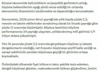 Cevdet Yılmaz: Türkiye ekonomisi küresel belirsizliklere karşı dayanıklılığını sürdürmekte