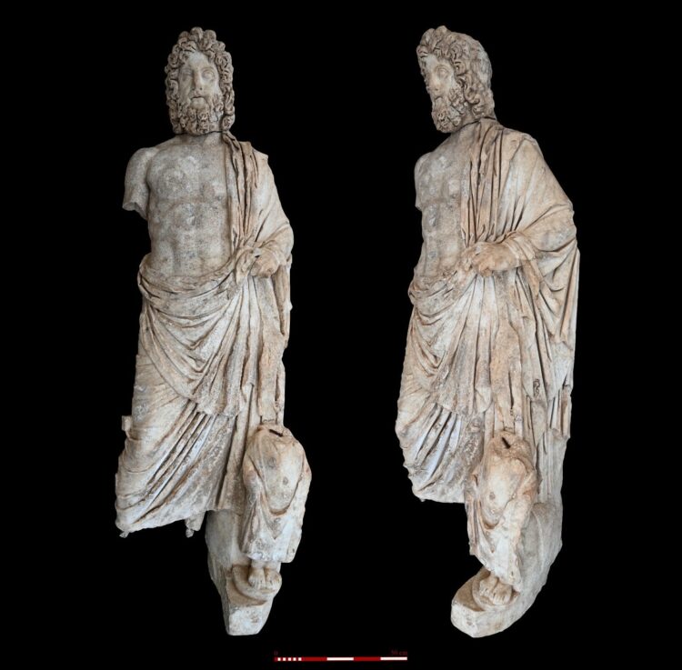 AK Parti'li Çelik'ten Aspendos'ta bulunan 'Asklepios' heykeline ilişkin paylaşım