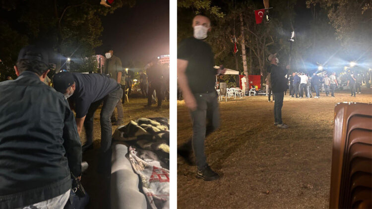 Parkta oturma eylemi yapan gazilere şafak operasyonu