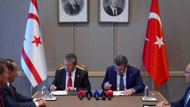 Cumhurbaşkanı Yardımcısı Yılmaz, KKTC Başbakanı ile görüştü: "Türkiye, Kıbrıs Türkü’nün haklı davasını her platformda savunmayı sürdürecektir"