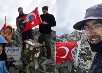 Rize’de Kaçkar Dağı’na 'Zafer’ tırmanışı: Zirvede Türk bayrağı açtılar