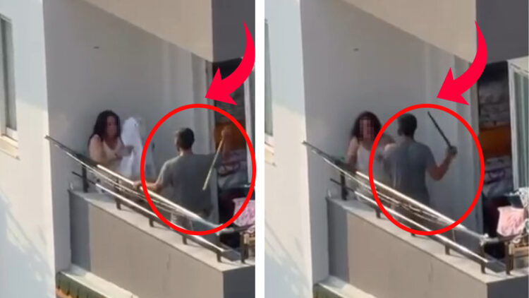 Adana'da korkunç olay: Balkonda tartıştığı kadını sopayla dövdü