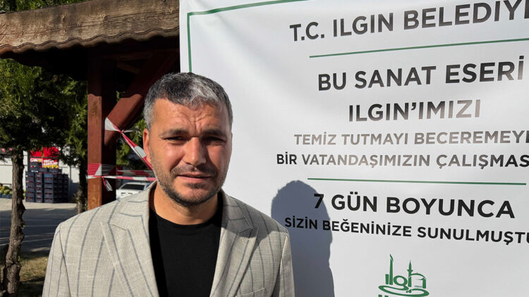Belediye kirli bırakılan kameriyeyi 7 gün süreyle kullanıma kapattı