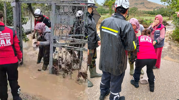 Mudanya'da sağanak su baskınına yol açtı, mahsur kalan vatandaşlar kurtarıldı