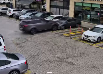 Çekmeköy’de sürücü fren yerine gaza bastı; cip çarptığı otomobille kafeye girdi