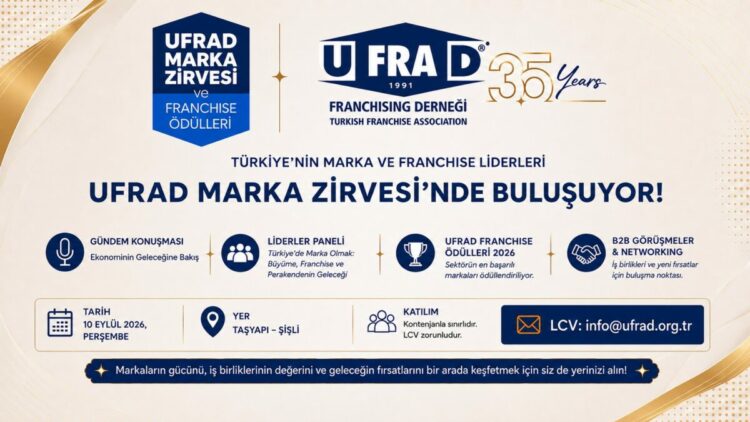UFRAD Franchising Derneği ödül töreni 10 Eylül’de İstanbul’da gerçekleştirilecek