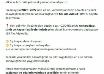 Bakan Gürlek: 135 Alo Adalet Hattı'nı hayata geçiriyoruz