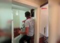 Apartmanın havalandırma bacasına düşen kedi kurtarıldı
