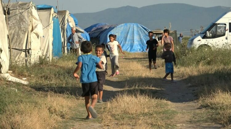 Mevsimlik işçiler tarlada, çocukları oyunda
