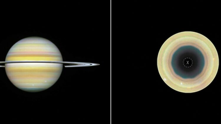 Hubble Uzay Teleskobu, Satürn'ün güney kutbunda 10 kenarlı bulut dalgası tespit etti