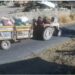 Traktörün devrildiği kaza kamerada; 3 yaralı