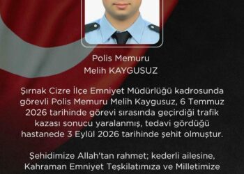 Şırnak'taki trafik kazasında yaralanan polis memuru Kaygusuz şehit oldu