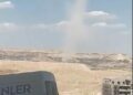 Mardin’de arazide oluşan hortum kamerada