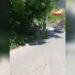 Sahilde park halindeki otomobil yandı
