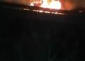 Ankara'da hareket halindeki TIR alev alev yandı