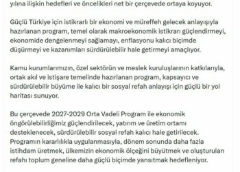 İletişim Başkanı Duran: Sürdürülebilir sosyal refah kalıcı hale getirilecek