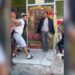 İnşaatta başlayan kavga polis merkezi önünde devam etti
