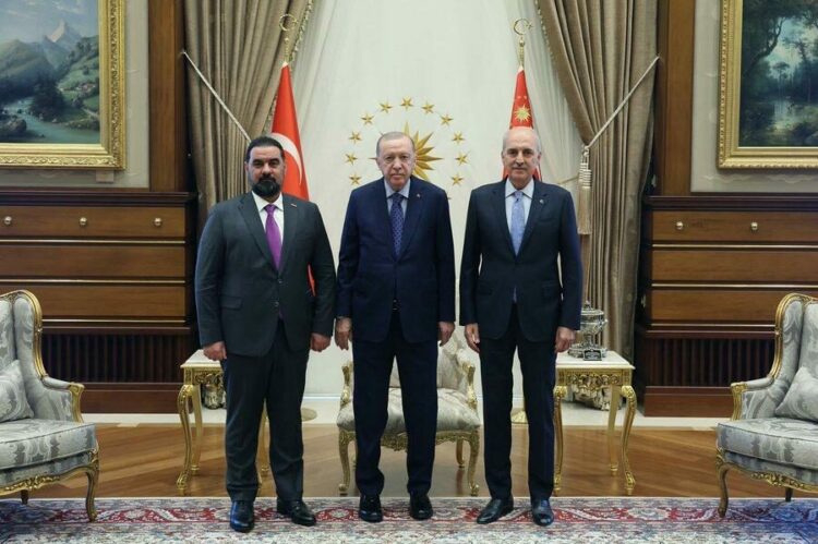 Cumhurbaşkanı Erdoğan, Irak Meclis Başkanı Halbusi'yi kabul etti