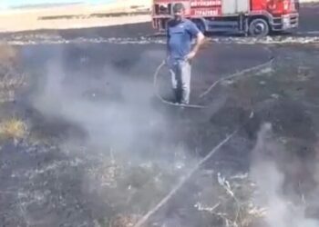 Kayseri’de anız yangını; 100 dönümlük alan zarar gördü
