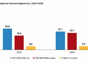 TÜİK: Girişimlerin yüzde 52,9'u 100 megabit ve üzeri hızda internet kullandı