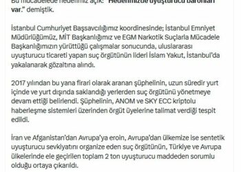 Bakan Gürlek: Uyuşturucu ticareti yapan suç örgütünün lideri İslam Yakut yakalandı