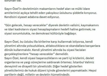 AK Parti'li Çelik: Özgür Özel'in yakışıksız üslubunu şiddetle kınıyoruz