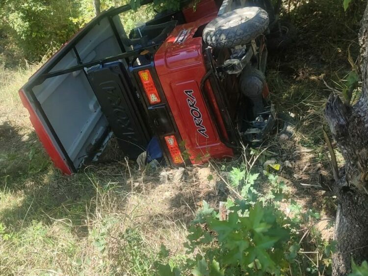 Elektrikli araç devrildi, sürücü öldü