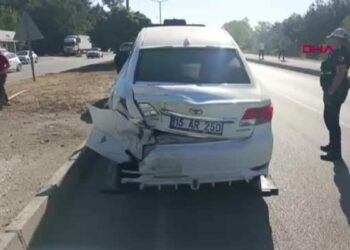 3 otomobilin çarpıştığı kazada 1 yaralı