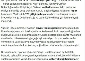 Sebze ve meyvede fahiş fiyat operasyonu; 41 firmanın yöneticisi hakkında gözaltı kararı