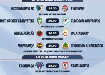 TFF, Süper Lig’de ilk yarının programını açıkladı