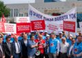 Milaslı muhtarlar ve işçilerden Danıştay önünde 'kamulaştırma davası' açıklaması
