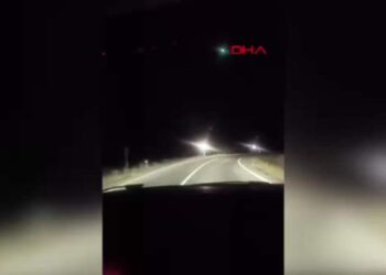 Tunceli semalarında görülen ışık hüzmesi kamerada