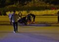 Refüje çarpan motosikletin sürücüsü yaralandı