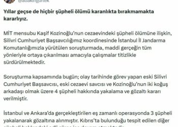 Bakan Gürlek'ten, 'Kaşif Kozinoğlu soruşturması' açıklaması