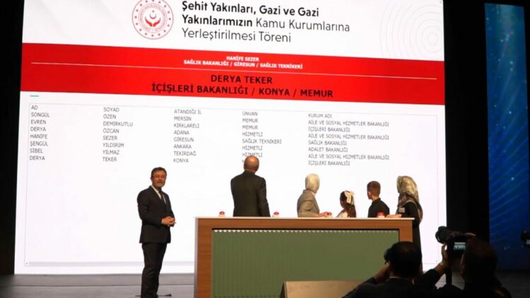 Bakan Göktaş: Kamuda istihdam edilen şehit yakını, gazi ve gazi yakını sayısı 53 bini aşacak