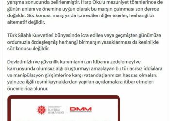 DMM: TSK'da bazı marşların yasaklandığı yönündeki paylaşımlar asılsız